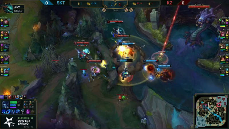 LCK Playoff 2019: SKT 3> 0 KZ - Excellent competition, Faker and his allies kill Kingzone 3