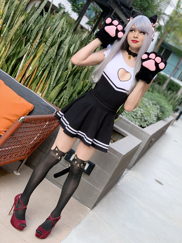 League of Legends Cosplay: Sneaky continues to shock with the adorable cosplay costume cat costume 4