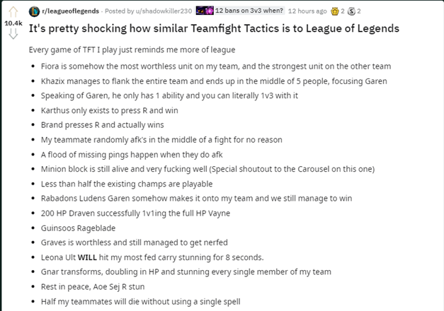 League of Legends: Gamers point out funny points in the Teamfight Tactics 1