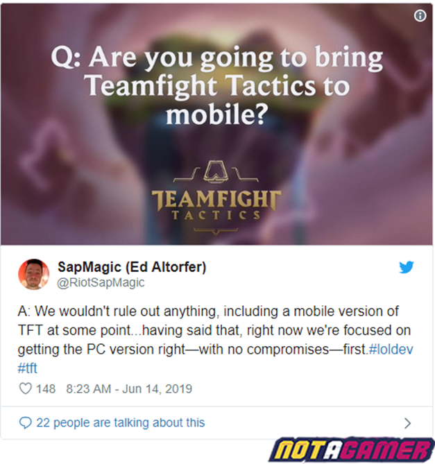 League of Legends: Riot Games talks about developing the Teamfight Tactics Mobile 2