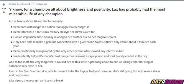 League of Legends: Gamers point out that Lux is the most miserable champion in the League of Legends 2