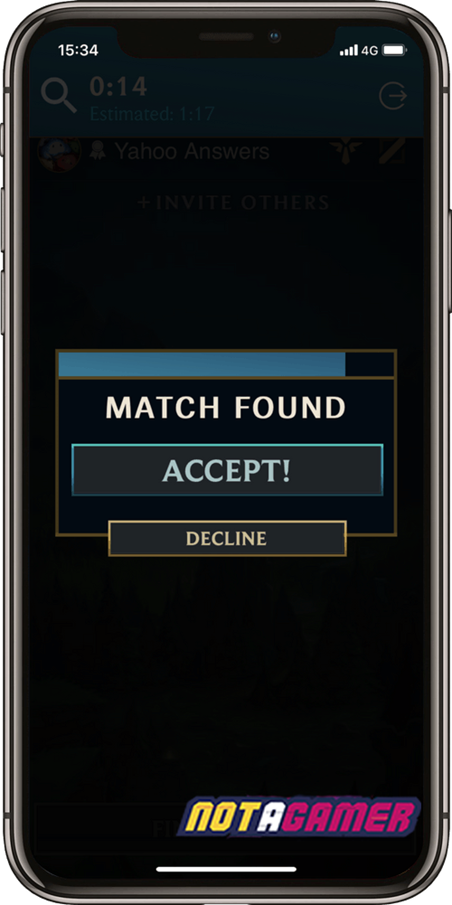 League of Legends: The application allows players to find matches on the Client by phone 5