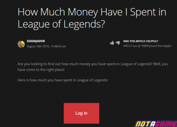 League of Legends: Riot Games launches a Web site that helps players check the amount of money loaded into the League of Legends 1