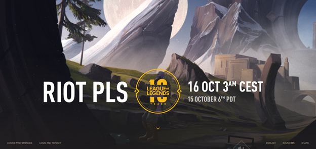 League of Legends: Riot Games launches a Web site celebrating 10 years of LoL release 3