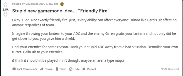 League of Legends: Friendly Fire - a bold game mode created by the player 2