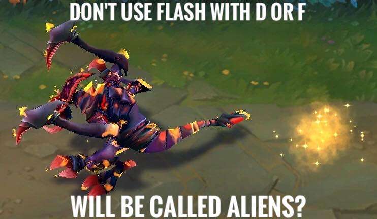 League of Legends: You will be called an alien if you do not use Flash with D or F 7