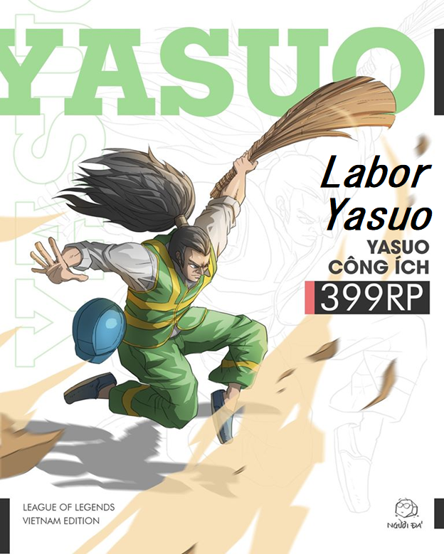 League of Legends: Labor Yasuo, Jackpot (Lottery) Twisted Fate, Road Repair Workers Braum and many other creative fanart 11