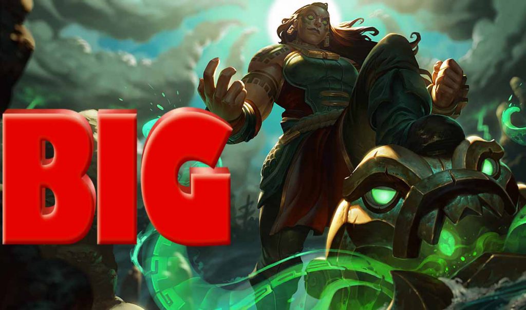 League of Legends: Illaoi accidentally reveals a secret weapon bigger than the male champions and possibly bigger than the boys. 3