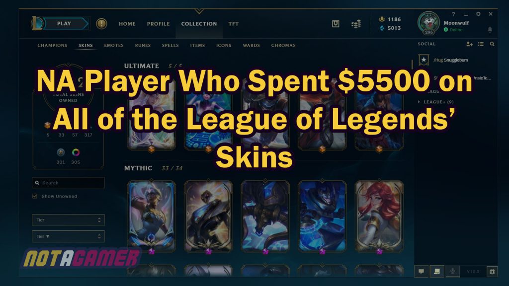 League of Legends: Player Spent $5500 on All of The Skins in League 3