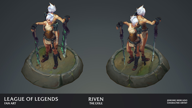 League of Legends: Players redesigned the Riven model in the game as beautifully as it was in the Awaken MV 5