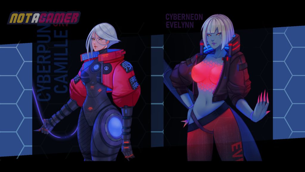 League of Legends: Cyberpunk Camille and Evelynn Fan Concept Art by GRS KV 7