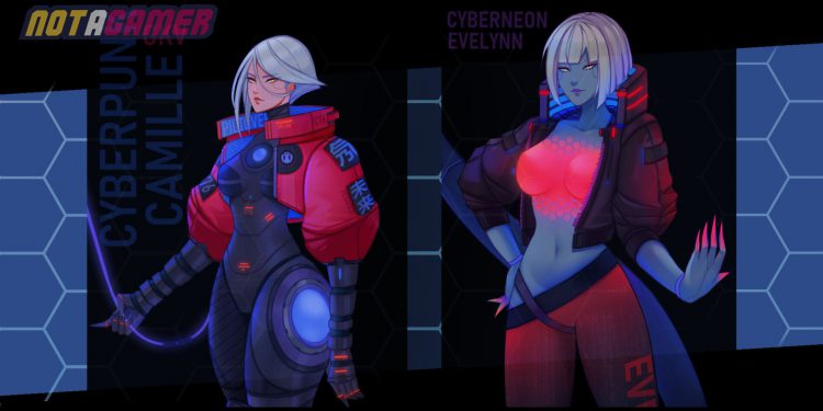 League of Legends: Cyberpunk Camille and Evelynn Fan Concept Art by GRS KV 1