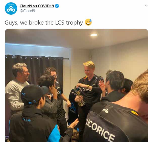 Cloud 9 broke the LCS Trophy