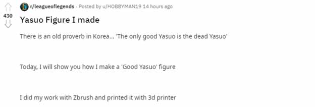 Yasuo figure and smashed it