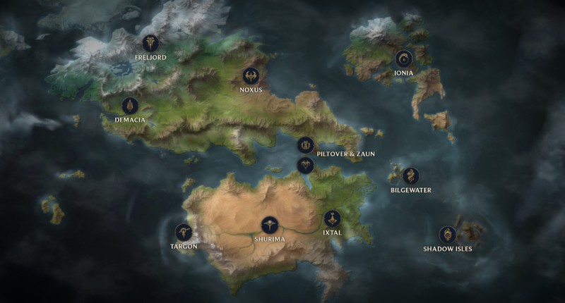 Description: The 12 regions of Runeterra and their place in League of Legends ...