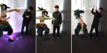 Faker’s Super Cute Expression When He Meets Akali in "real-life”: “Faker’s Acting Is Worth Silver Iv” - Action of Faker 10