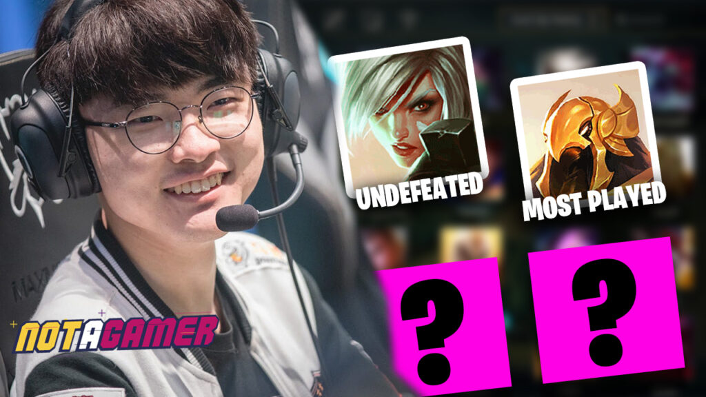 Every records of champions that Faker picked in pro league of legends 11