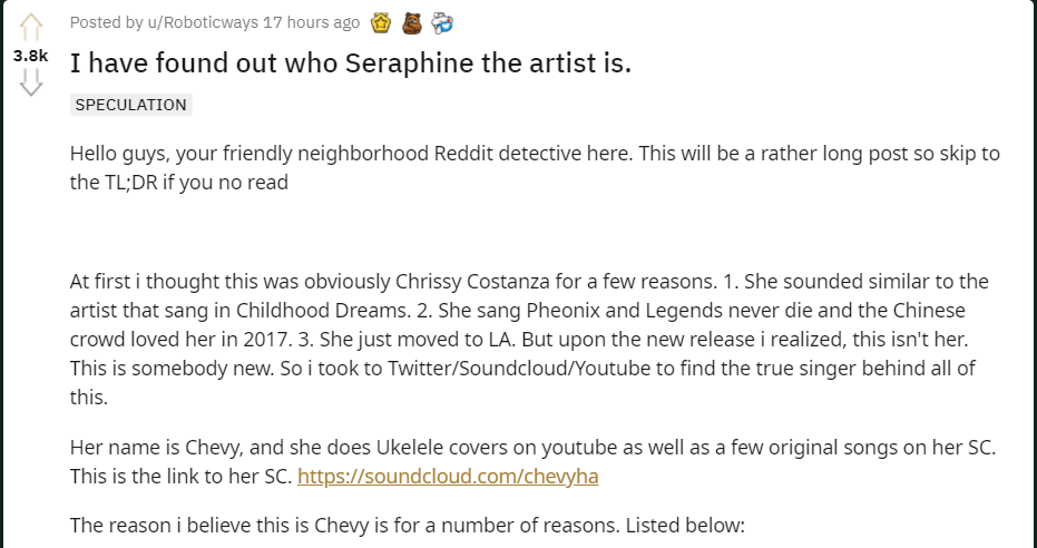 Rumor: The True Artist behind Seraphine Voice? 2