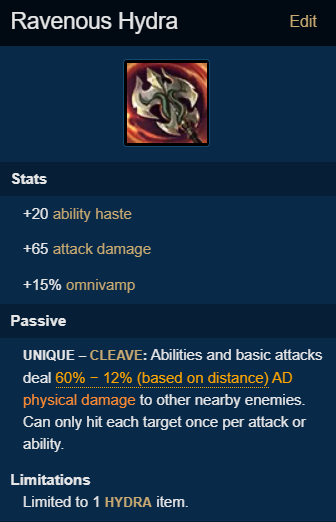 Fixing remarkable bug of Ravenous Hydra in patch 10.24 1