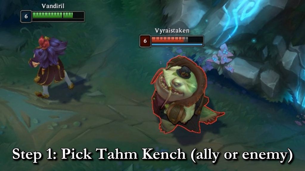 Here's how to disable Sett abilities using Tahm Kench 15