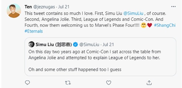 Simu Liu - Marvel's Shang Chi actor is a huge fan of League of Legends 2