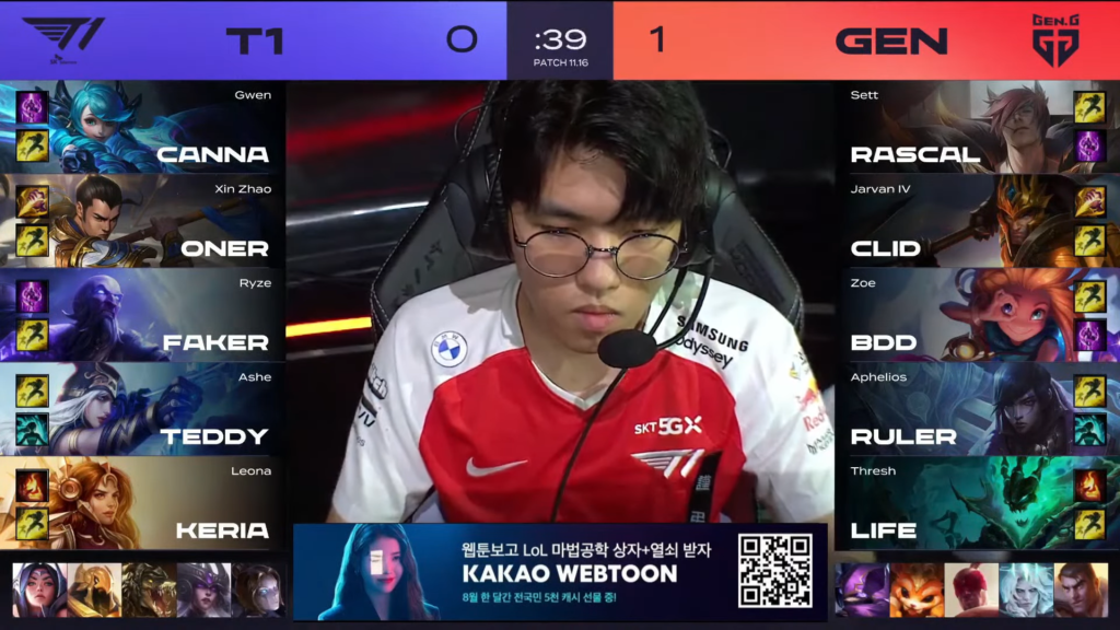 Defeating Gen G, T1 will face DWG KIA at the LCK Finals 15
