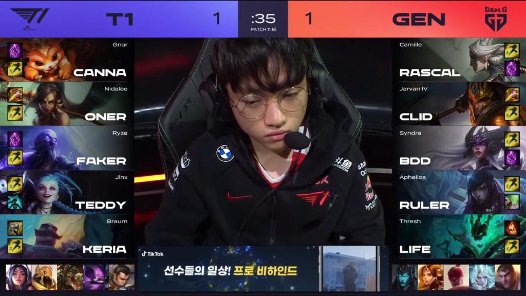 Defeating Gen G, T1 will face DWG KIA at the LCK Finals 4