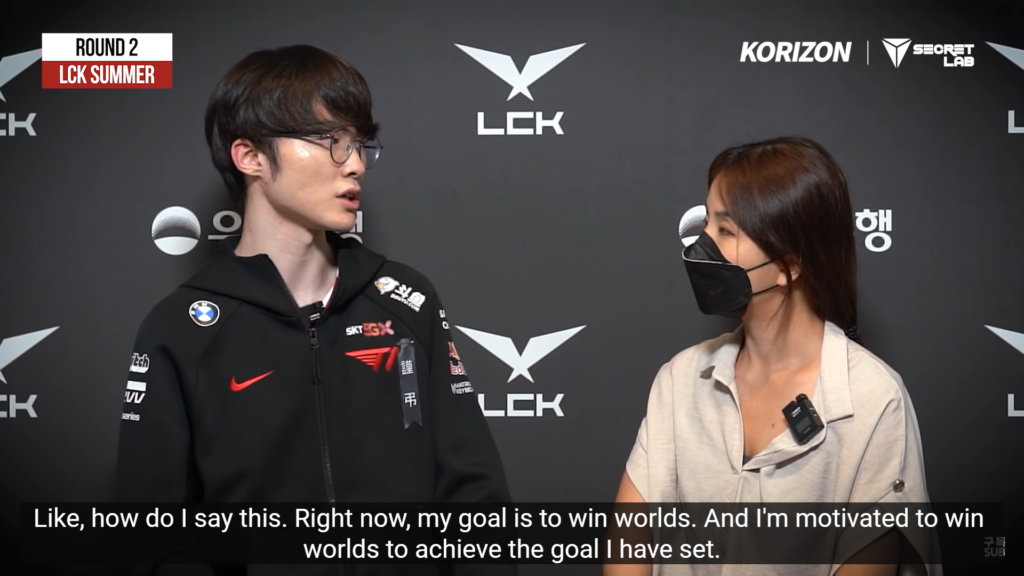 Faker is determined to win this year Worlds by prioritizing his reputation 2