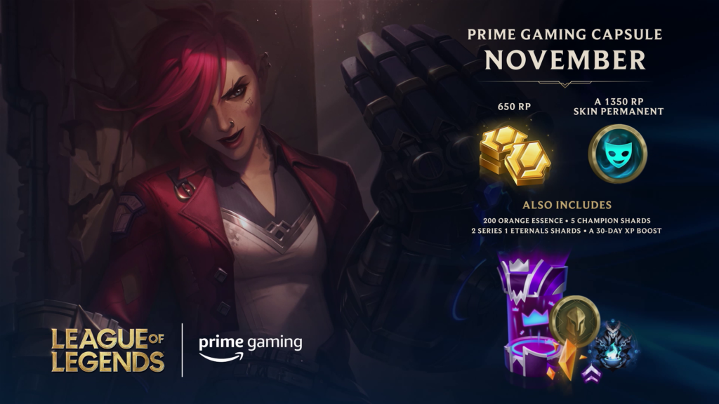 Prime Gaming has formed a new collaboration with Riot to provide exclusive in-game content 1