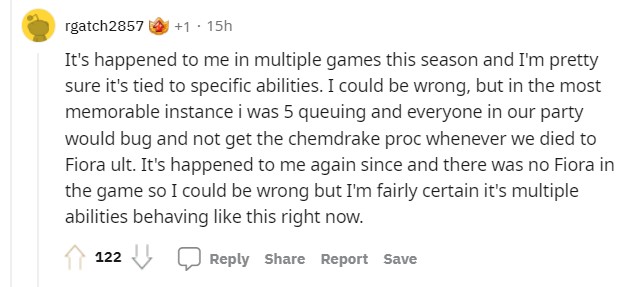 League community is upset by Chemtech Bug not reviving champions 3