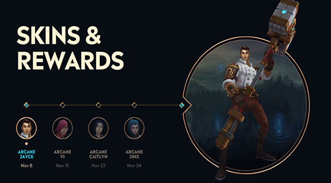 League of Legends: Riot Games giving away 4 Arcane skins of Jayce, Vi, Caitlyn and Jinx for free 1
