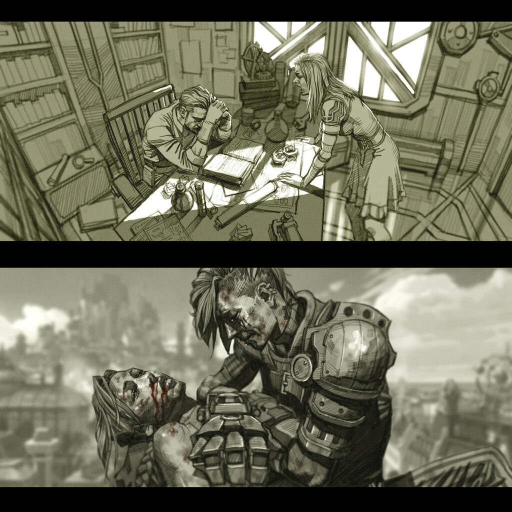 Arcane awesome early storyboards shared by artist Seung Eun 2