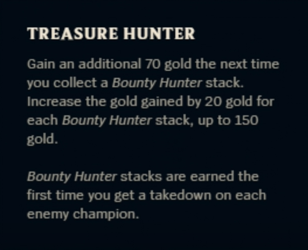 New rune Treasure Hunter was added on the PBE, replacing Ravenous Hunter 2