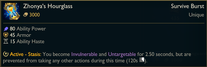 Stopwatch, Zhonya's, and Guardian Angel receive changes on League PBE 1