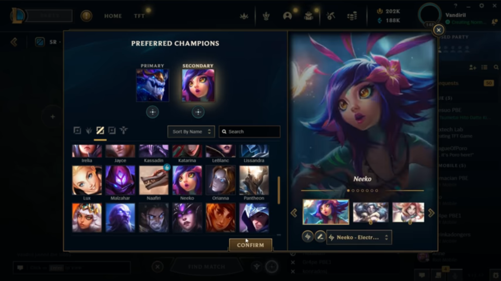 LoL new Team Builder feature discovered in unreleased PBE lobby 9