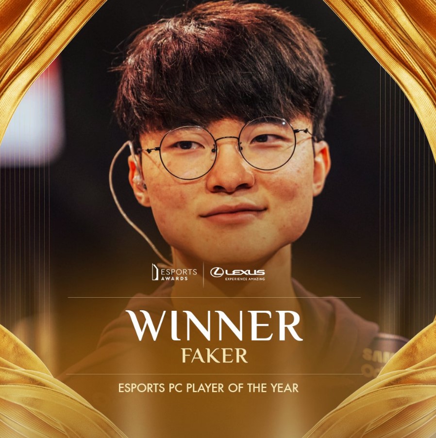 Faker adds another award to his ever-growing collection of trophies 1